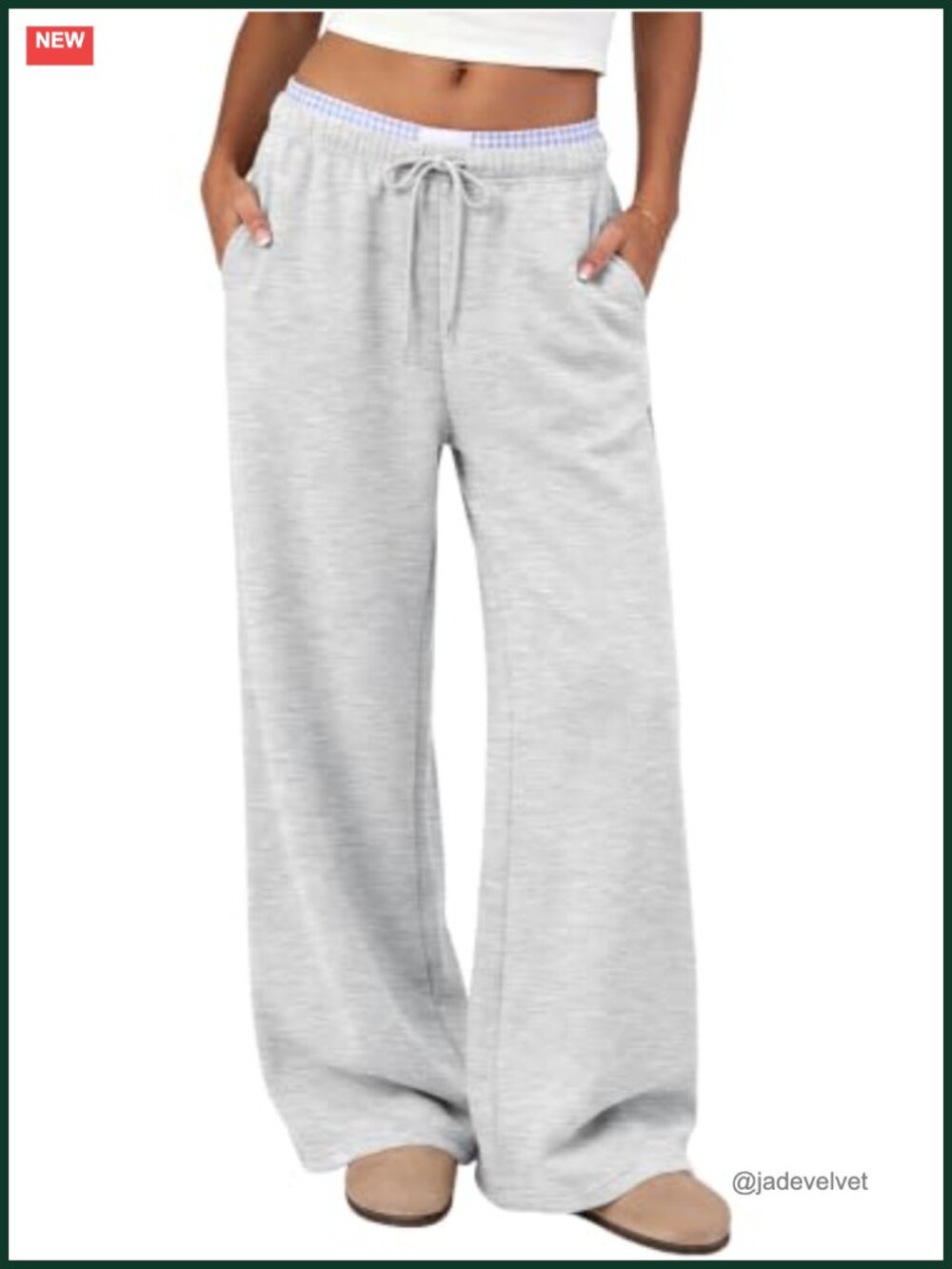 Women's Wide Leg Sweatpants Lounge Travel Pants Low Rise